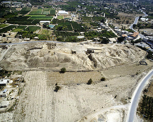Jericho Tel, aerial view, Israel