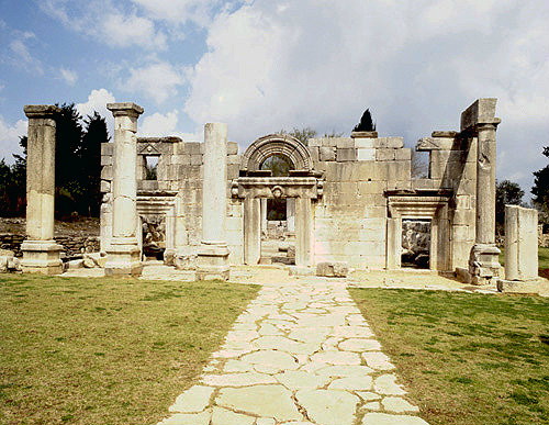 Israel, Baram, exterior of 4th century CE synagogue