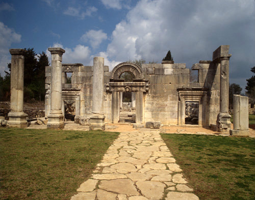 Israel, Baram, exterior of 4th century synagogue