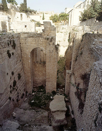Israel, Jerusalem, the Pool of Bethesda in the grounds of St Anne