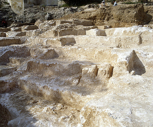 Stone quarry dating from the time of the second temple, excavations, Jerusalem, Israel