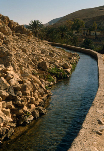 Israel, water conduit along Wadi Qilt