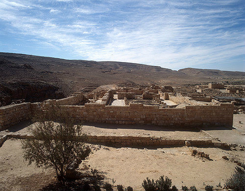 Israel, Mamshit, Nabataean city on the incense route in the Negev, remains of church