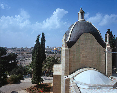 Israel, Jerusalem, the Mount of Olives, Church of Dominus Flevit, translated as Jesus Wept