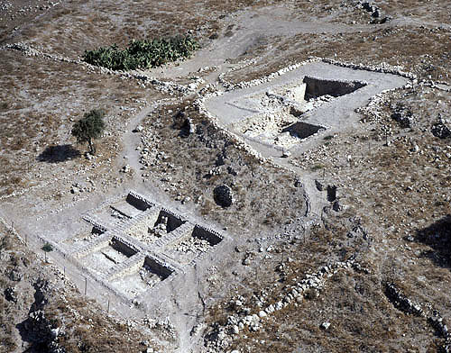 Tel Gath, aerial view of ruins, Israel