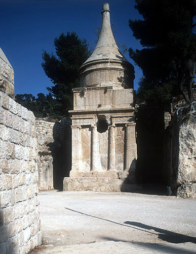 Israel, Jerusalem, tomb of Absolom in the Kidron Valley