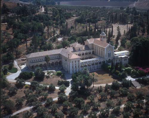 Latrun, aerial view of the monastery near Emmaus, Israel