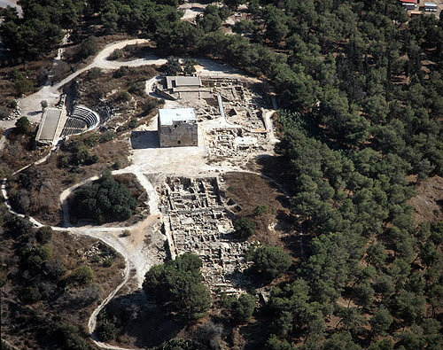 Sepphoris, (Zippori) near Nazareth, aerial view, Galilee, Israel