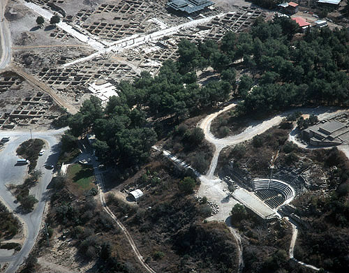Israel, Sepphoris, (Zippori) near Nazareth, aerial view