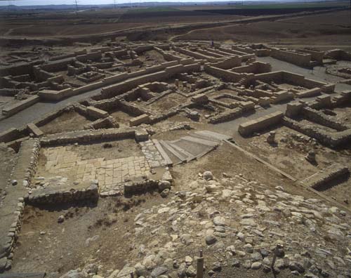 Ancient city of the Holy Land, Beersheva Tel, from north, Israel