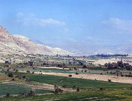 Israel, cultivated valley west of Jericho