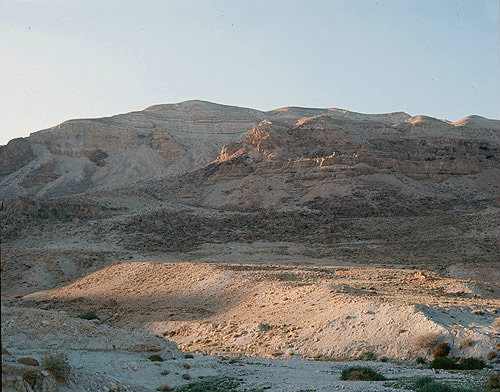 Israel, the Judean wilderness on west coast of the Dead Sea