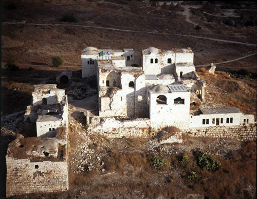 Israel, ruins of Migdal Zedek near Rosh HaAyin, near Aphek, built on Byzantine and crusader remains