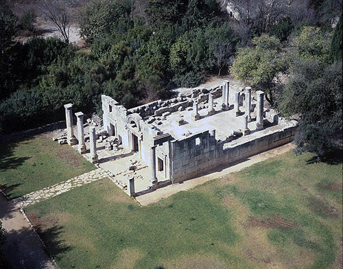 Israel, Baram Synagogue, 4th century, view from the south east