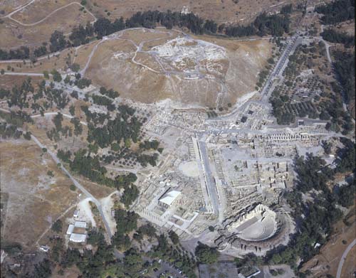 Beersheva from 3000 feet, aerial view, Israel