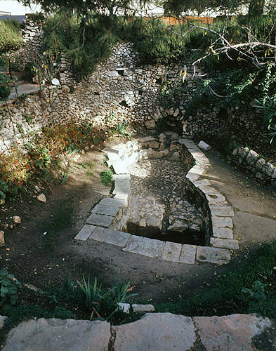 Israel, Jerusalem, the wine press discovered in 1924 in the enclosure of the Garden Tomb