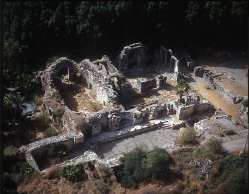 Hammat Gader, aerial view of 2nd and 3rd century Roman baths, Israel