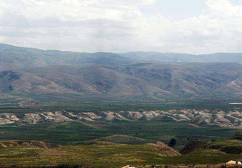 Israel, looking east across the Jordan Valley to the mountains of Gilead
