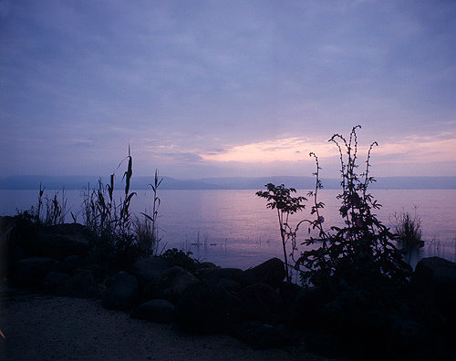 Israel, the Sea of Galilee at dawn