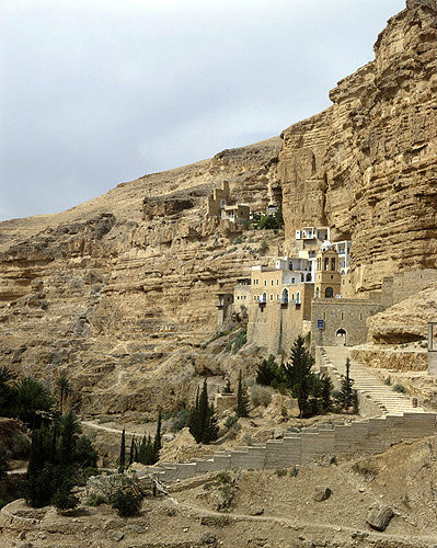 Israel, St Georges Monastery in Wadi Qilt south west of Jericho