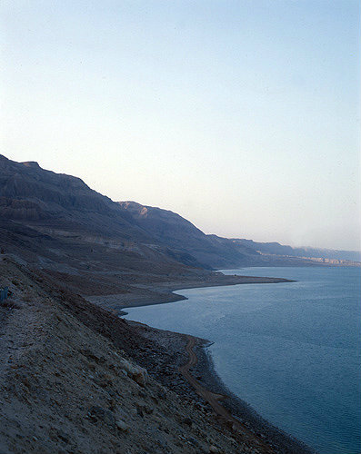 Israel, west coast of the Dead Sea looking north