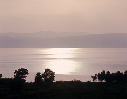 Israel, looking west across the Sea of Galilee