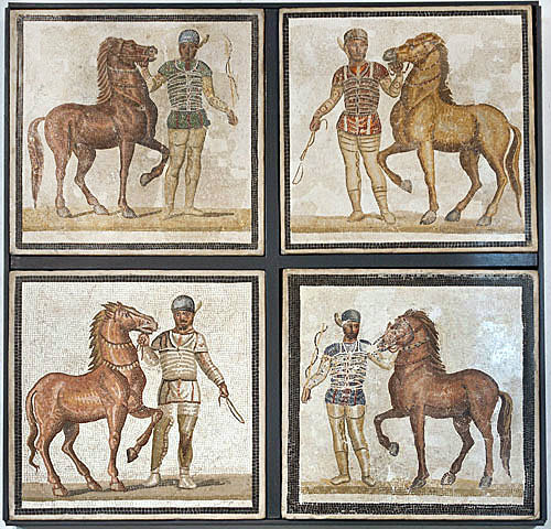 Four horses and their attendants, third century National Roman Museum, Palazzo Massimo, Rome, Italy