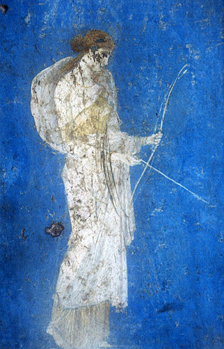 One of the Four Seasons frescos from Pompeii, National Archaeological Museum, Naples, Italy