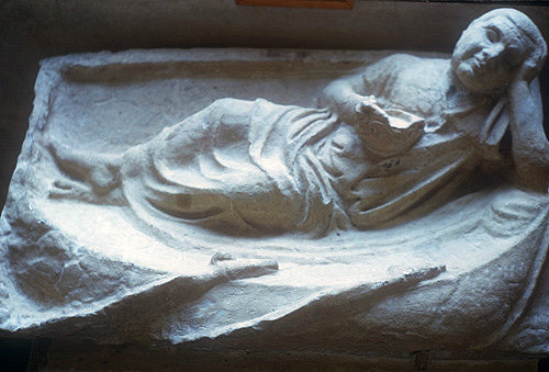 Recumbent figure of Etruscan man, Museo Guarnacci, Volterra, Italy
