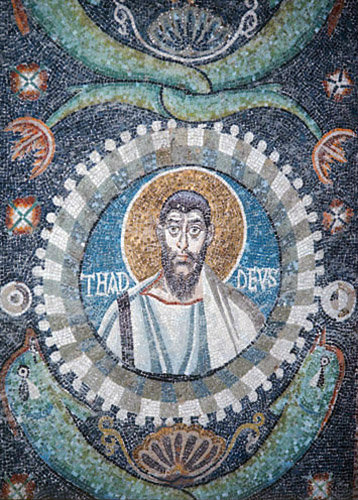 Italy Ravenna San Vitale St Thaddeus 6th century Byzantine mosaic