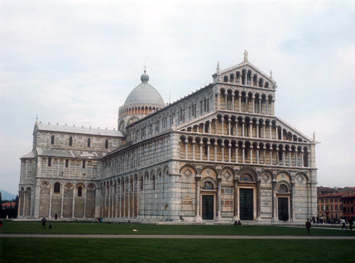 Duomo (cathedral) begun 1064, west end, Pisa, Italy