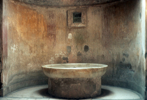 Roman bath tub, Pompeii, Italy