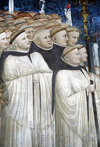 Choir of Augustinian friars, Pietro de Rimini, circa 1325, Capellone di San Nicola, Tolentino, Marche, Italy