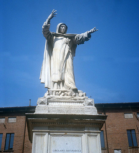 Ignatius of Loyola 1491-1556, founder of the Society of Jesus (Jesuits), statue, Ferrara, Italy
