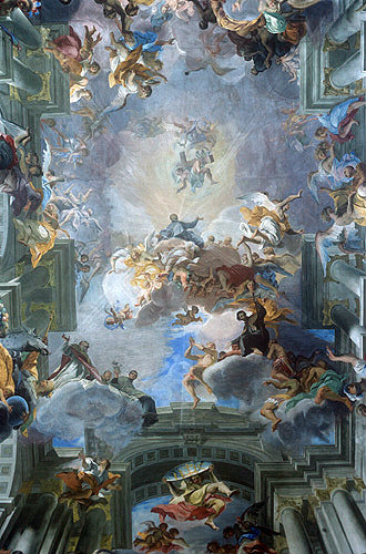 Painted ceiling, Andrea Pozzo, 1685, Church of Sant