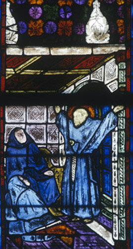 Apparition of St Francis at the Chapter of Arles, fourteenth century, Chapel of St Anthony of Padua, lower church, Basilica of St Francis, Assisi, Italy