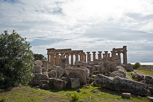 Temple of Hera, Temple E, Doric temple built sixth century BC, eastern group of temples, Selinunte (ancient Selinus) Sicily, Italy