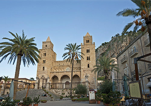 Cefalu Cathedral, built in 1131 by Norman King Roger II of Sicily, Cefalu, Sicily, Italy