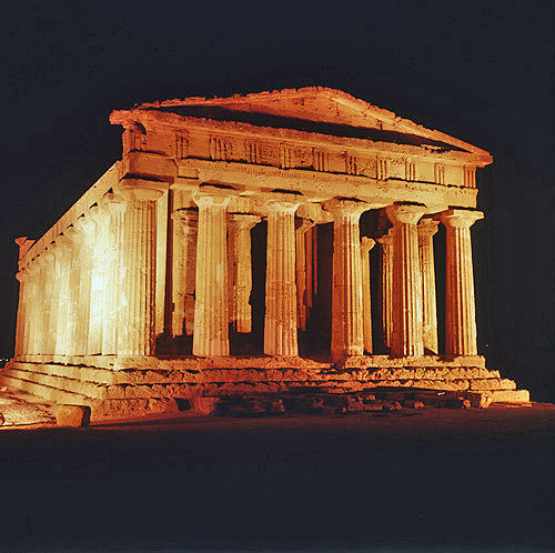 Italy, Sicily, Agrigento, Greek Doric Temple of Concordia 5th century BC