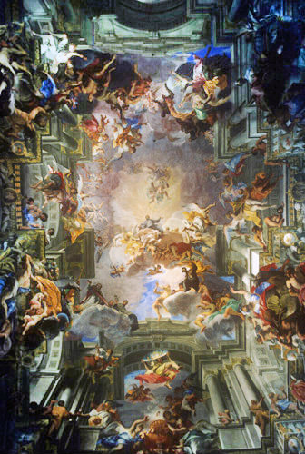 Painted ceiling, Andrea Pozzo, 1685, Church of Sant