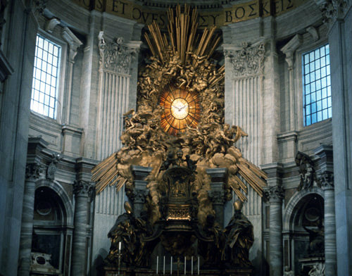 Italy, Rome, interior of St Peters Basilica, St Peter