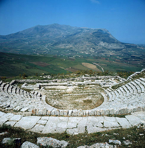 Italy, Sicily, Segesta, the Greek Theatre, 3rd century BC