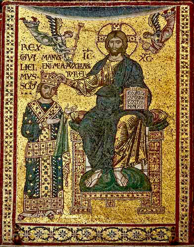 Christ crowning William II, Monreale Cathedral, Sicily