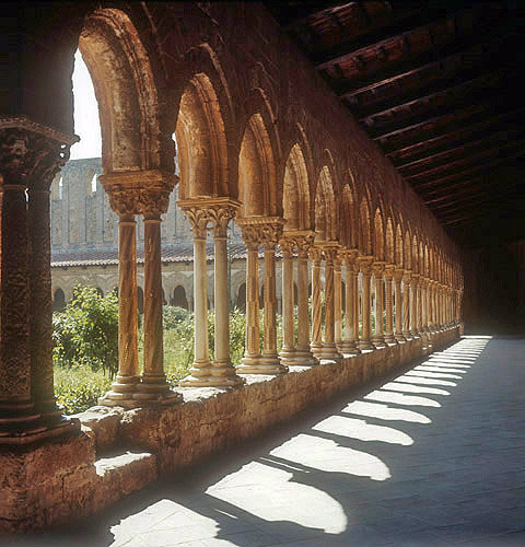 Cloisters, circa 1175, Cathedral of Monreale, Sicily, Italy