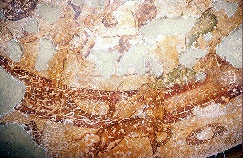 Centaur, detail of eighth century fresco, Qasr al-Amra, Jordan