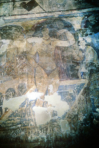 Women bathing, detail of eighth century fresco, Qasr al-Amra, Jordan