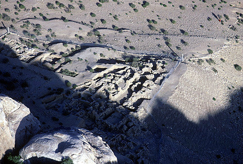 Neolithic village at Beidha, aerial photograph, Petra, Jordan
