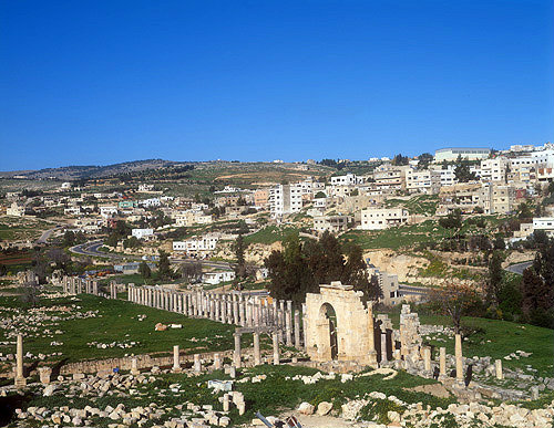 North Tetrakonion, and north end of Cardo, Jerash, Jordan