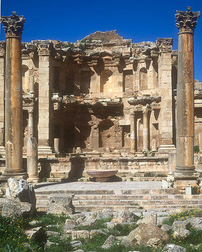 Nymphaeum, Roman public fountain, constructed in 191 AD, Jerash, Jordan