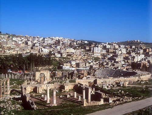 Church of Bishop Isaiah, north tetrapylon, north theatre, Jerash, Jordan